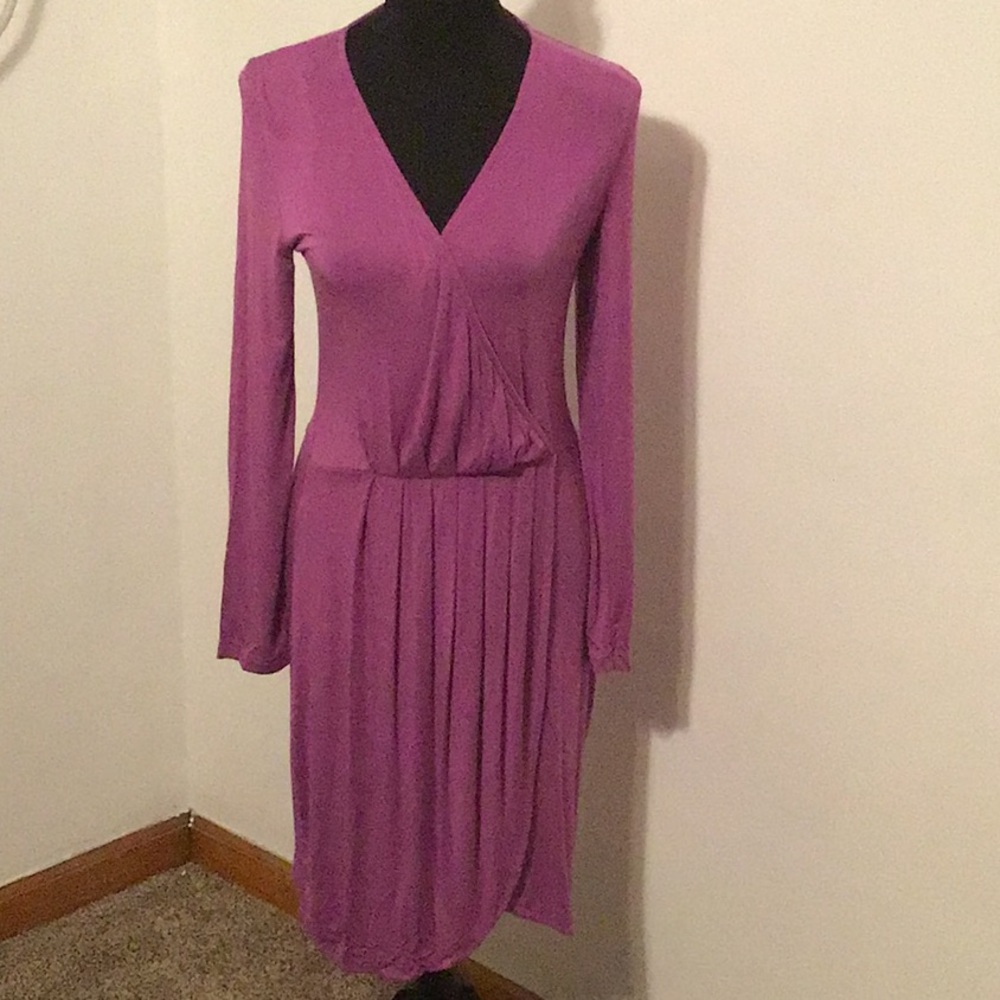 Purple long sleeve dress